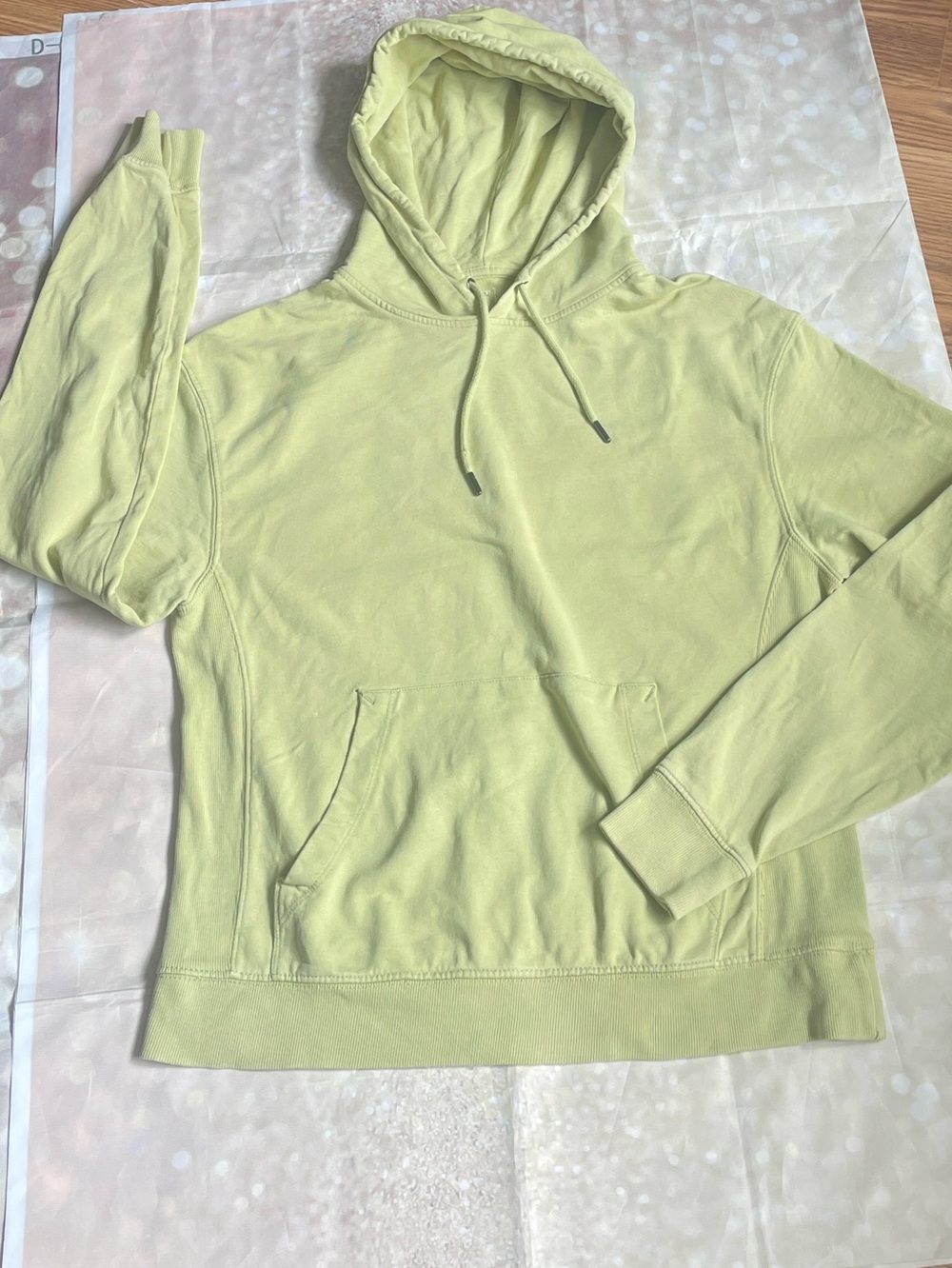 George Men's 100% Cotton Chartreuse Green Hoodie - Size S (34-36)